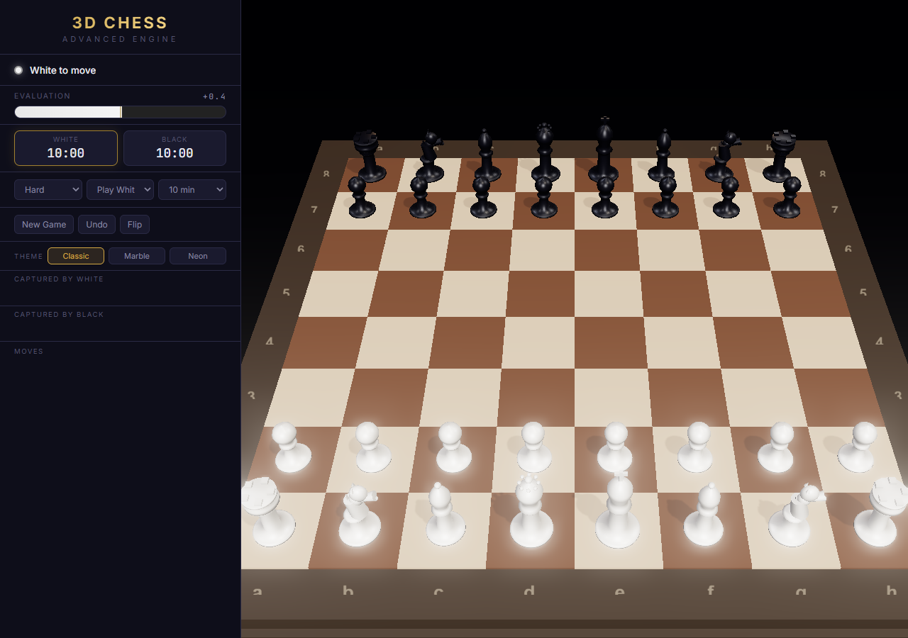 Make an advanced 3D chess game