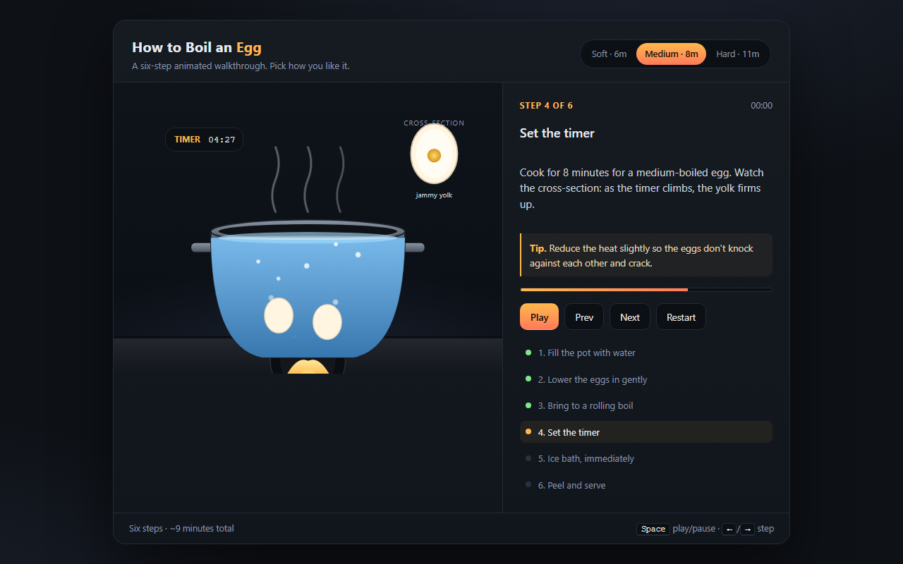 vanilla output screenshot