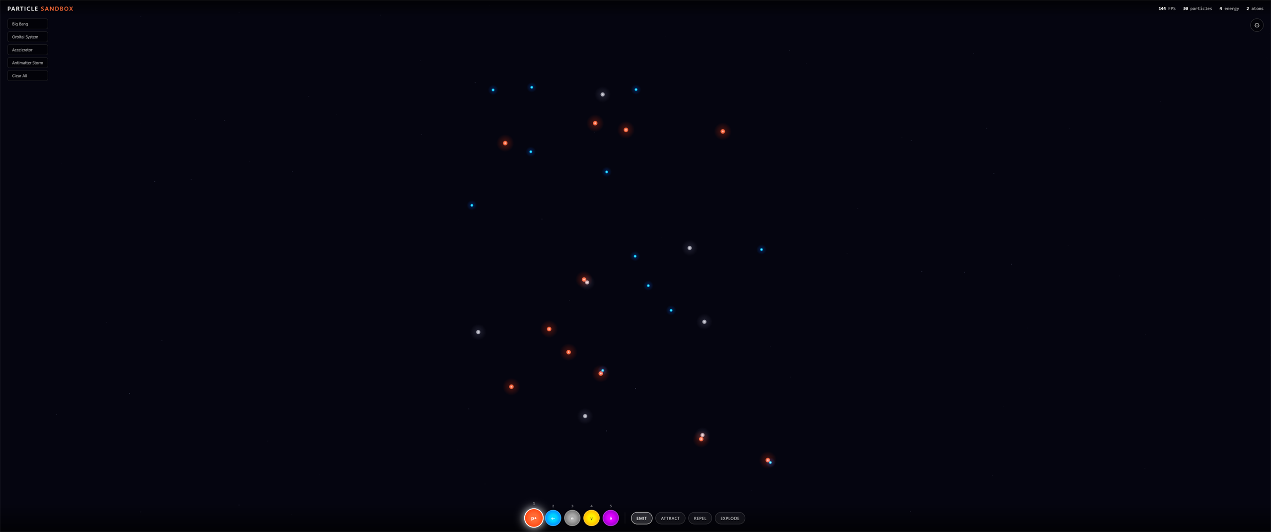 Build an advanced particle physics sandbox that's impossible to put down.