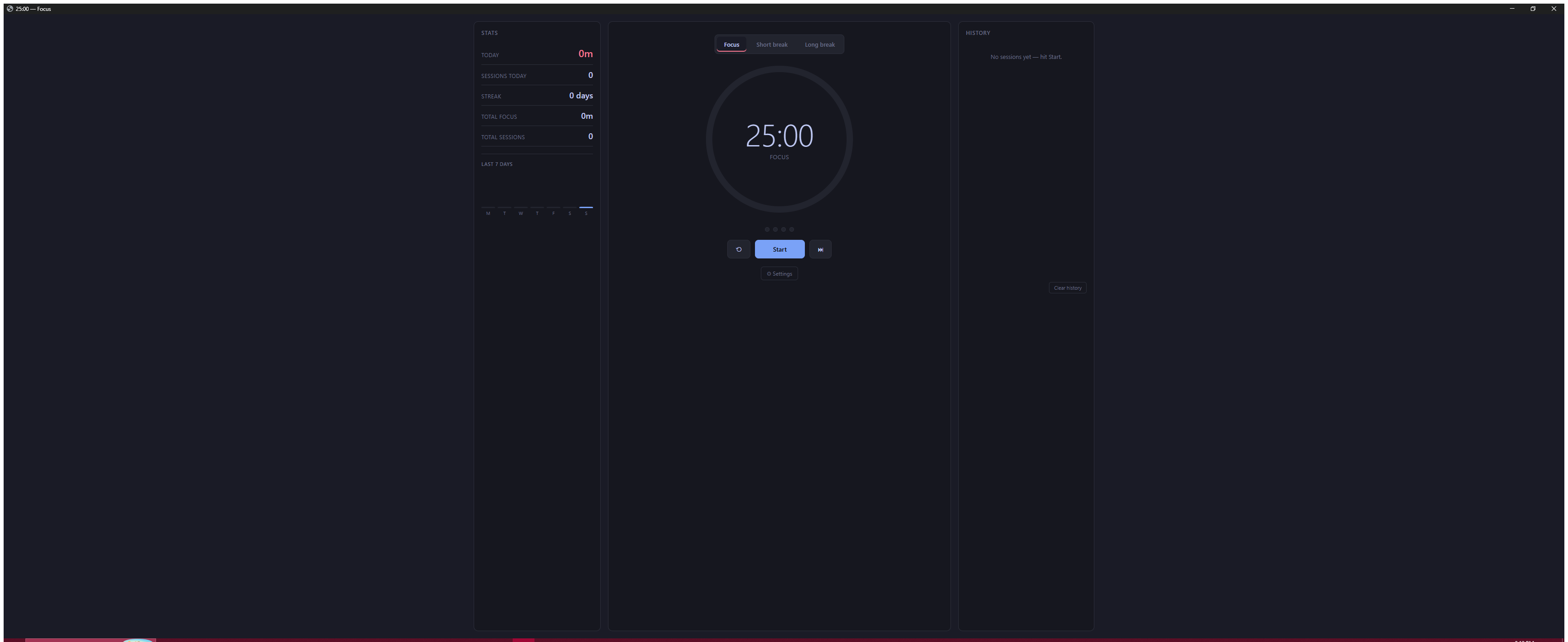Build a Pomodoro timer with customizable intervals, session history, daily stats, and notification sounds.